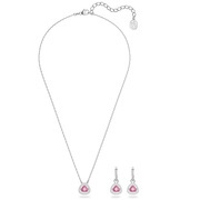Swarovski 5619503 Set Necklace + Earrings Millenia Trilliant pink-white