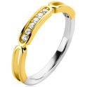 Zinzi ZIR2270Y Ring Oval shapes silver-zirconia gold and silver white 3 mm