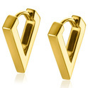 Zinzi ZIO2318G Earrings Triangle silver gold colored 16 x 3 mm