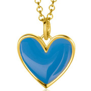 Zinzi ZIH2314B Pendant Heart silver-enamel gold-coloured-blue 15 mm