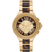 Michael Kors MK7269 Watch Camille Chrono steel gold-brown 43 mm