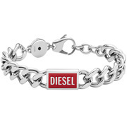 Diesel DX1371040 Bracelet steel silver-red