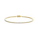 Tennis bracelet yellow gold diamond 1.00 ct G Si 1.5 mm 18 cm