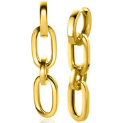 Zinzi ZICH2351G Earring charms Paper clip silver gold colored 35 mm (without earrings)