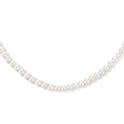 Necklace yellow gold-freshwater pearl gold-coloured-white 4 mm 42 cm