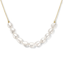 Necklace Pearls yellow gold white 1 mm 40 - 42 - 44 cm