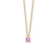 Necklace Birthstone June Amethyst purple 0.20ct yellow gold 40 - 42 - 44 cm