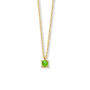 Necklace Birthstone August Peridot 0.20ct yellow gold 40 - 42 - 44 cm