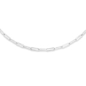 Necklace Paper clips-Gourmette silver 41-45 cm