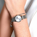 Zinzi ZIW1802 Watch Retro Mini Mesh steel silver colored 24 mm + free bracelet