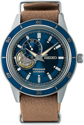 Seiko Presage SSA453J1 Watch automatic leather silver-blue-brown 40.8 mm