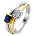 TI SENTO-Milano 12275BY Ring silver-coloured gold- and silver-coloured-blue