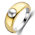 TI SENTO-Milano 12283YP Ring Crystal Pearl silver gold- and silver-coloured-white