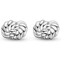 TI SENTO-Milano 7896ST Stud Earrings Braided Button silver 6 x 8 mm