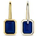 TI SENTO-Milano 7892BY Earrings silver-synth. crystal gold-coloured-blue 10 x 25 mm