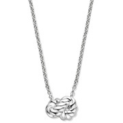 TI SENTO-Milano 34001ST Necklace Braided Knot silver 38-48 cm
