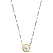 TI SENTO-Milano 34007YP Necklace Crystal Pearl silver-pearl gold- and silver-coloured-white 38-48 cm