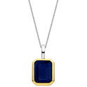 TI SENTO-Milano 6817BY Necklace silver-synth. crystal gold-and silver-coloured-blue 44.5 cm