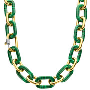 TI SENTO-Milano 34004MA Necklace Malachite silver-zirconia-pearl gold-and silver-coloured-green-white 45 cm