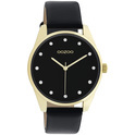 OOZOO C11049 Watch Timepieces steel-leather gold-coloured-black 38 mm