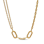 Pandora Me 362303C00 Necklace Double Link Chain silver gold colored 8.6 mm 45 cm