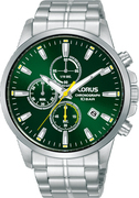 Lorus RM381HX9 Watch Chronograph steel silver-green 43 mm