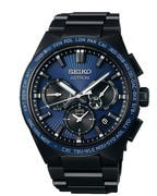 Seiko SSH121J1 watch Astron GPS solar duotimer titanium black-blue  43.1 mm
