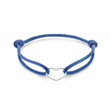 Bracelet Heart silver-satin silver-coloured-blue 13 - 26 cm