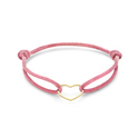 Bracelet Heart silver-satin gold-coloured-pink 13 - 26 cm