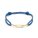Bracelet silver-satin gold-coloured-blue 13 - 26 cm