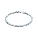 Tennis bracelet silver-zirconia aquamarine 2.8 mm 16-19 cm