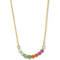 Necklace Rainbow yellow gold-corundum gold and multi-colored 41-45 cm