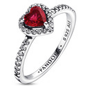 Pandora 198421C02 Ring Sparkling Red Elevated Heart silver-zirconia-kristal white-red