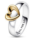 Pandora 162504C00 Ring Radiant Two-tone Sliding Heart silver gold-en silvercolor