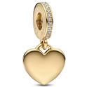 Pandora 768761C01 Engravable Heart Zirconia gold plated pendant