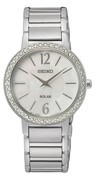 Seiko SUP467P1 solar steel silver-pearl watch 30,5 mm