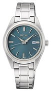 Seiko SUR531P1 Stainless silver-blue sapphire glass watch 29,8 mm