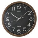 Seiko QXA806A Wall Clock brown border, black dial 40 cm