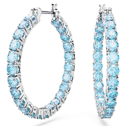 Swarovski 5647446 Earrings Matrix silver-coloured-blue 30 mm