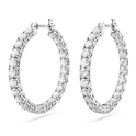 Swarovski 5647715 Earrings Matrix silver-white 30 mm