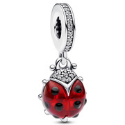 Pandora 792571C01 Hanging charm Red Ladybird silver-enamel