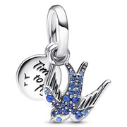 Pandora 792570C01 Hanging charm Sparkling Swallow and Quote