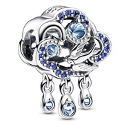 Pandora 792569C01 Charm Cloud and Swallow silver-crystal silver-blue