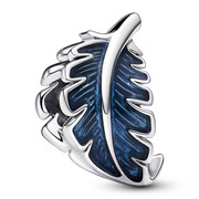 Pandora 792576C01 Charm Blue Curved Feather silver-enamel