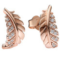 Pandora 282574CO1 Ear studs Feather silver-zirconia rose-colored-white