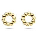 Ear studs Circle-Balls yellow gold 6.5 mm