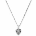 Necklace Heart diamond-cut silver-zirconia white 41-45 cm