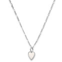 Necklace Heart silver-pearl white 41-44 cm