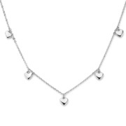 Necklace Hearts silver 36-40 cm