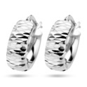 Earrings diamond silver 6 mm